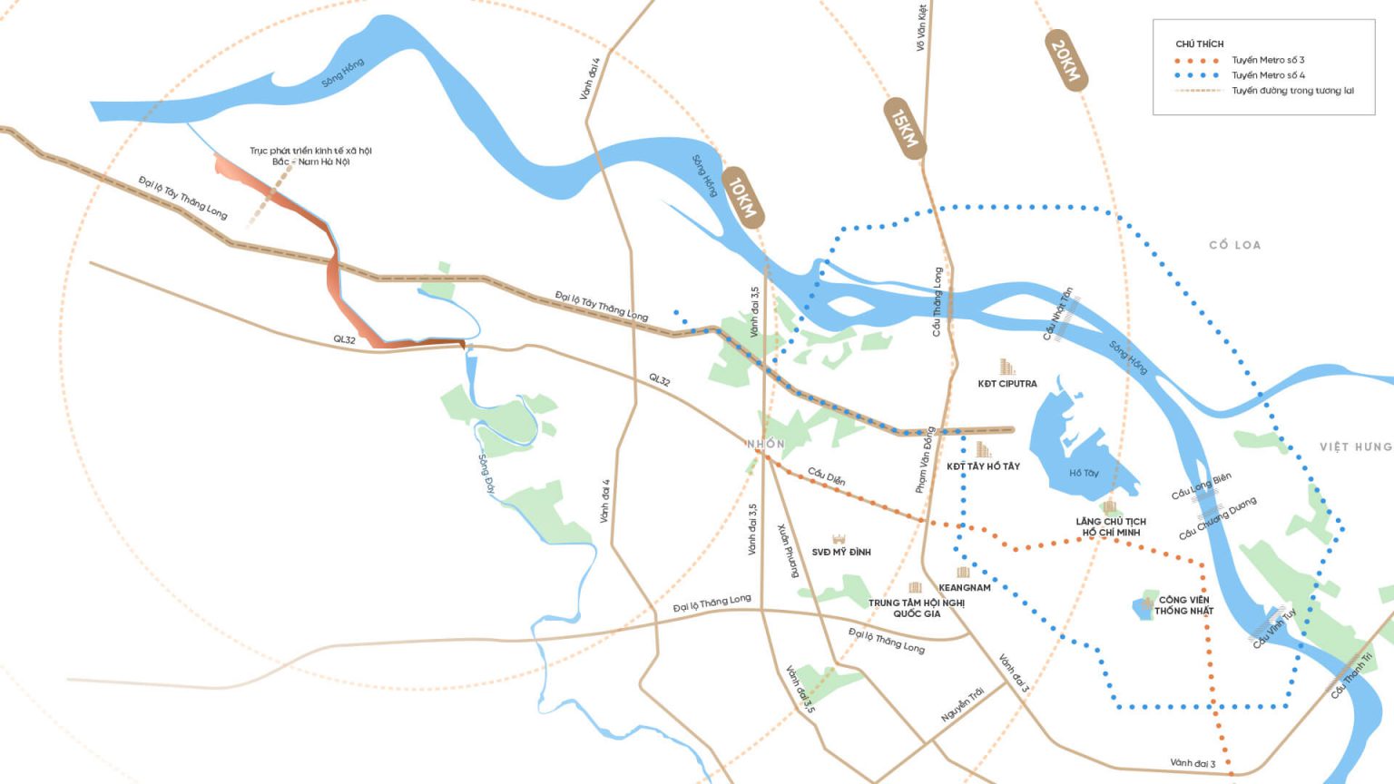 Vị trí Noble Rivera Tây Thăng Long